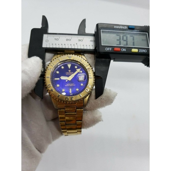 Vintage Croton Mens Aquamatic 40mm Watch